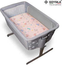 Carica l'immagine nel visualizzatore di Gallery, Set da 4 pezzi per culle "Next to Me", 100% Cotone Twill rosa e certificate Oeko-Tex®.