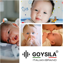 Carica l'immagine nel visualizzatore di Gallery, Set da 2 pezzi + coprimaterasso per culle "Next to Me", 100% Cotone e certificate Oeko-Tex® azzurre.