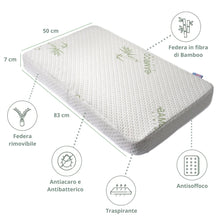 Carica l'immagine nel visualizzatore di Gallery, Materasso per culle Next To Me, Certificato Oeko-tex®, fori antisoffoco e federa in fibra di bamboo