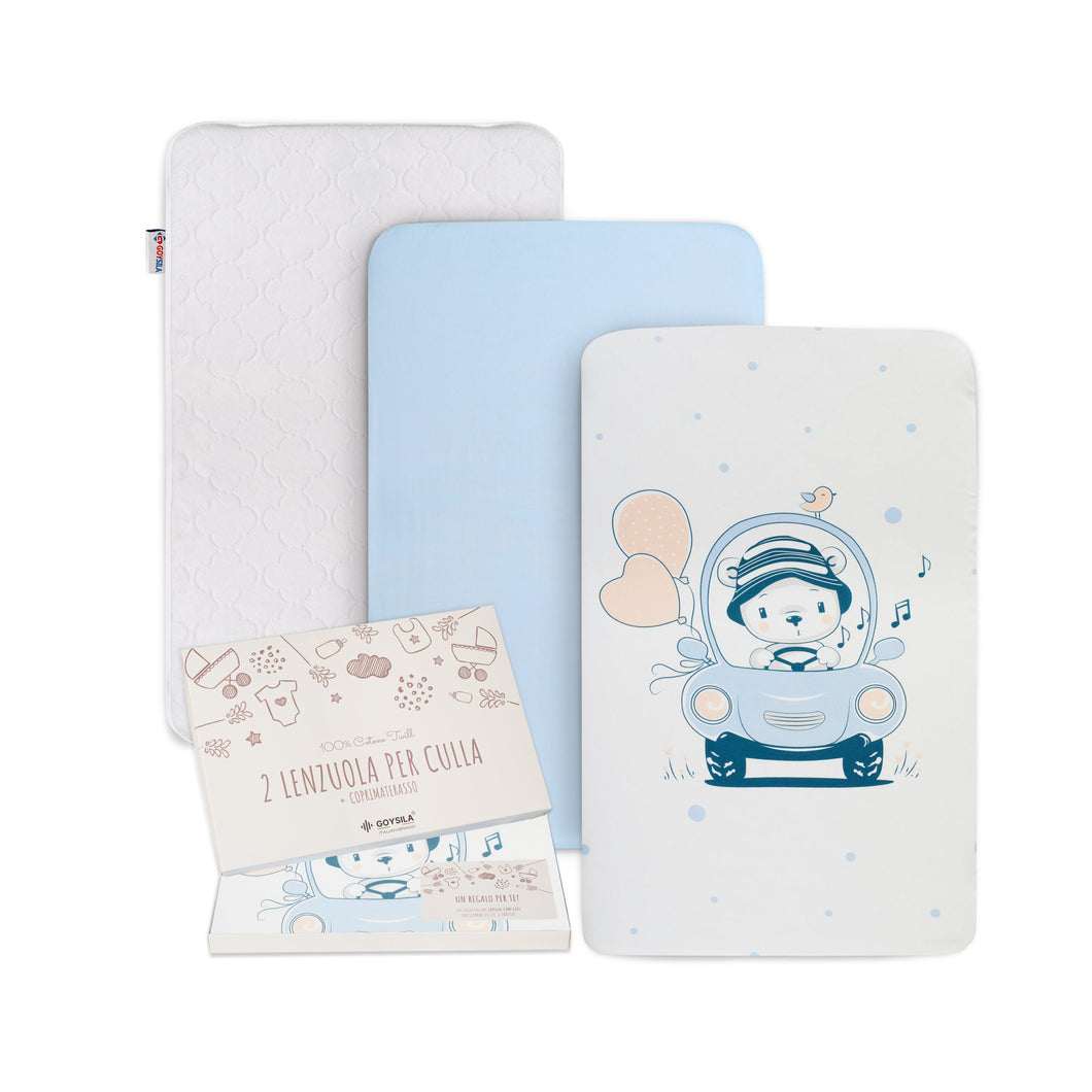 Set da 2 pezzi + coprimaterasso per culle Next to Me, 100% Cotone e –  GOYSILA